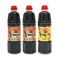 홍게맛장 소스 레드 900ml x 2개 + 홍게맛 액젓 900ml 홍게 조미료 맛간장, 1세트, 2700ml