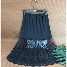 속치마 레이스 스커트 망사스커트 패치워크 미들롱타입 머메이드 이너 이너스커트 자수 밖에걸쳐입는스타일 랩스커트 A라인