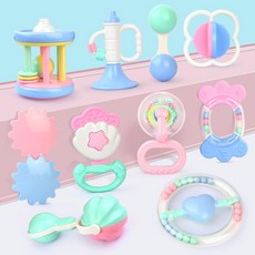 1Pc/10Pcs 플라스틱 고무 다채로운 아기 손 Graping 흔들어 BB 장치 딸랑이 Teether 발달 장난감 어린이위한 새로운 선물|유아용 치아용품|, 1개, 단일, Fish