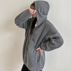 공용 양털 후리스 후드 집업 자켓 뽀글이 플리스 빅사이즈 MFLE260