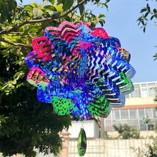 하와이안 모빌 3D 회전 바람 차임 윈드스피너 행잉