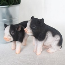 미니 리얼 피그 얼룩 돼지 장식품 인형 인테리어 돼지 장식 소품 집들이 개업 이사 선물