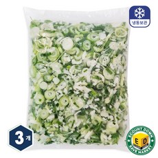 아토 냉동 대파 슬라이스, 3개, 1kg