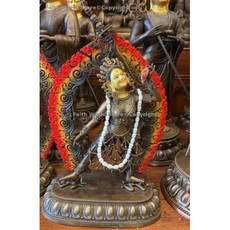 부처상 희귀 부티크 티베트 부처님 조각상 비밀 마스터 다키니 여신 Vajrayogini 불교 청동 피규어 부처 승려
