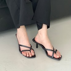 타니즈 플라나 뮬 슬리퍼 쪼리 힐 (7CM)