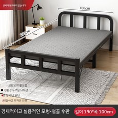 접이식 철제 침대프레임 퍼스널 깔판 프래임 철재 기숙사 싱글침대, D. 경제성 - 길이 190  너비 100