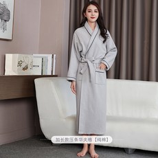 가을 연장 타입 잠옷 순면 코튼 소매 와이드 루즈핏 풀패딩 와플 샤워 겨울 커플파자마