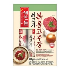 CJ제일제당 풍미업 해찬들 쇠고기 볶음 고추장 60gx3입 캠핑필수템 간편요리 분식 쏘울푸드 발효식품 자취템 간편식, 60g, 12개