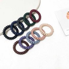 이프니 (10 Color 1set) 매트 컬러 무광 스프링 10개 세트 전화선 머리끈 매트컬러 자국없는 헤어고무줄