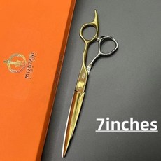 전문 미용 가위 MIZUTANI 이발사 세트 숱이 이발 도구 6.0 인치 440C VG10, 01 7 inches, 1개