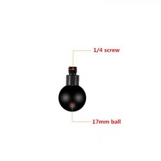 17mm 어댑터 14 액세서리 마운트 인치 카메라 조인트 소켓 더블 로드 폰 암 커넥팅 GPS 홀더 볼 13mm 클램프 액션, 8) 1pc 17mm ball, 1개