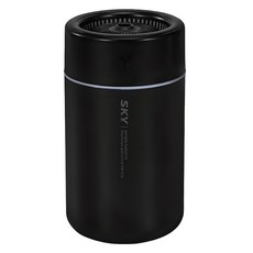 SKY C型RGB環境光車用辦公桌超音波迷你加濕器SKY-CA-MH10, 天空-CA-MH10, 黑色