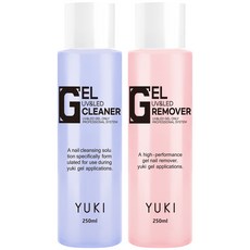 유키 대용량 젤 클리너 250ml + 젤 리무버 250ml 세트, 1세트