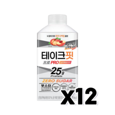 테이크핏 프로 납작복숭아 제로슈가 단백질음료 450ml x 12개