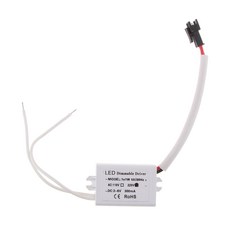 STK디 밍이 가능한 LED 전원 공급 장치 LED 다운 라이트 용 DC 2-6V 300mA 1x1W, 1개, 단일상품