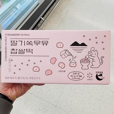 쿠캣 쿠캣 딸기쏙 우유 찹쌀떡 540g x 1개, 종이박스포장