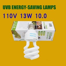 E27 UVB5.0 UVB10.0 도마뱀 칼슘 보충제 램프 UV 가열 전구 에너지 절약 파충류 액세서리 테라리움 13W 26W, UVB10.0 110V 26W, 1개