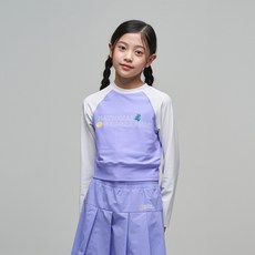 내셔널지오그래픽 키즈 K242GRG620 여아 크롭 래쉬가드 LAVENDER