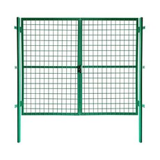 철망 펜스 바리게이트 현관 입구 차단 야외 울타리 문, 잠금 장치 1.8m x 4m 이중 도어, 1개