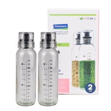 글라스락 눈금표시 오일병240ml 2종, 글라스락 오일병240ML 2종(블랙)