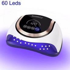 젤램프 젤네일램프 네일램프 네일건조기 매니큐어용 네일 건조 램프 60led 4 가지 모드 LCD 디스플레이 폴리셔 건조기 아트 살롱용 전문 UV, 1개