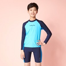 베이직 엘르 베이직엘르 남아동 나그랑 래쉬가드 상하+수모SET BEB-R790T