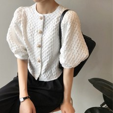 메이킹유 575마레트블라우스 이킹유 575마레트블라우스 셔츠 남방 어깨 퍼프
