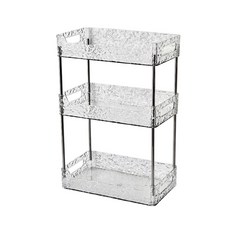 HK.sell 아이스 그래픽 다용도 선반 정리함 3단, 투명, 1개 투명