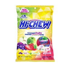 Hi-Chew Sensationally Chewy Japanese Fruit Candy Or 하이츄 센세이셔널하게 쫄깃한 일본식 과일 캔디 오리지널 믹스 3.53온스 6개, 100g