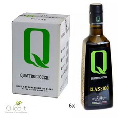 Frantoio Quattrociocchi Classico 프란토이오 콰트로치오찌 클래시코 엑스트라 버진 올리브 오일 500ml 6팩, 6개