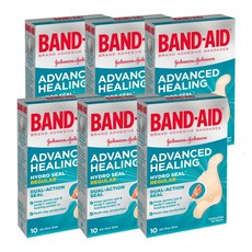 BAND-AID ADVANCED HEALING HYDRO SEAL 뉴질랜드 밴드 에이드 어드밴스 힐링 하이드로 실 레귤러 반창고 10개입 6팩