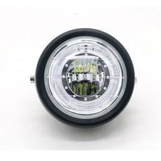 CNC 금속 직경 5.2 인치 2005 cg125 카페 레이서 Virago 오토바이 LED 헤드 라이트, 01 Black, 1개