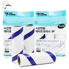 명강산업 돌돌이 테이프크리너 사선컷팅 S-05 90회리필 9롤, 1세트