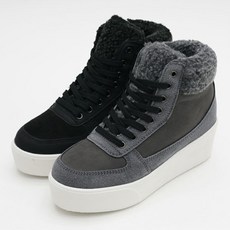 여성 신 겨울방한 용품신발 신 Sneakers키 업윈터 옵션확인 그레이 블랙 + 47248취랸