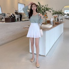 코코블랑 제카 플리츠밴딩스커트
