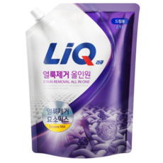 [애경] 리큐 얼룩제거 올인원 액체세제 리필 2.1L x6개 +세제300ml 증정, 1세트
