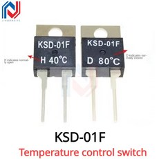 DegC NC 폐쇄 NO 개방 1 5A 열 스위치 온도 센서 온도조절기 KSD 01F JUC 31F 40 50 60 70 80 90 100, 125C, Normally open H, 1개