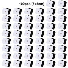 5x5cm 4x4cm 자기 접착 성 부직포 교체 Eletric 근육 자극기 용 수십 전극 패드 저주파 마사지, 100개(5x5cm)50쌍, 하나