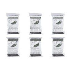 비상 생존 단열 담요 야외 응급 처치 구조 키트 방풍 방수 포일 열 캠핑용, 6PCS, 1개