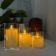 똑소녀 LED 촛불 꺼지지않는 파티 생일 전기 초 건전지 양초 캔들 7.5cm 3개세트, 단품