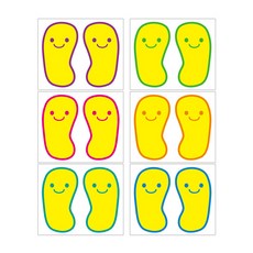 유니아트 학습교구 발바닥스티커2(6색) 학습체험 만들기재료 만들기패키지 어린이교구 만들기놀이