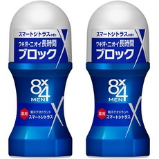 8x4 맨 롤 온 60ml 2개 세트 시트러스 후레쉬 무향