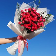 (365꽃시장) 스윗핑크 장미 20 50 100송이 꽃다발 생화 프로포즈 기념일 생일 100일 꽃배달, 스윗핑크 장미100송이 꽃다발, 1개