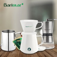 [바리스타]홈카페 자기핸드드립 3종 (BDN2/BM1/BKW1) [핸드밀/드립주전자/드립세트], 1개, 단품없음