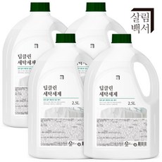 살림백서 딥클린 대용량 세탁세제 일반 드럼 겸용 액체 액상 세탁 세제, 3L, 4개