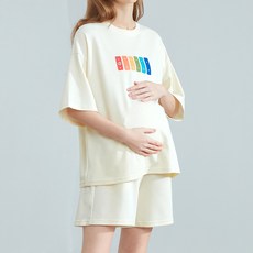 [50%할인+추가할인] 피셔프라이스 임부복 홈웨어 세트 아이보리
