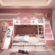 미끄럼틀침대 유아2층침대 이층 유아용침대 공주 수납침대 상자, A. 싱글 침대