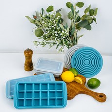 냉동실 야채 밀폐 실리콘 계란 정리 보관 용기, 1세트