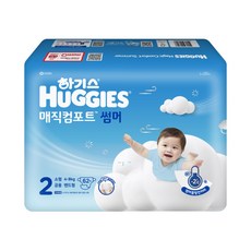 하기스 2024 매직컴포트 썸머 밴드형 기저귀 남여공용, 2단계, 124매