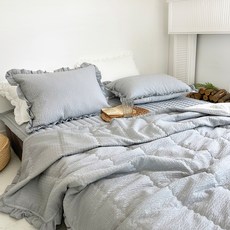 플로티나프릴시어서커&코튼침구세트4p-퀸